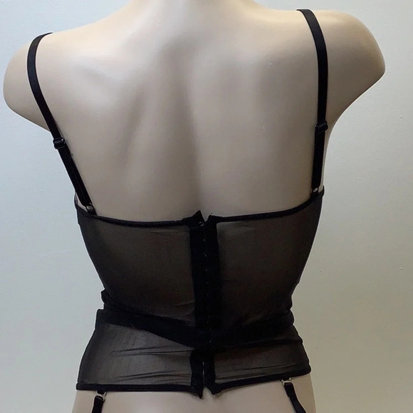 Zuliana Size Small Black Bustier With Garter Straps. Made in Brazil. New W/Tags - Picture 4 of 4